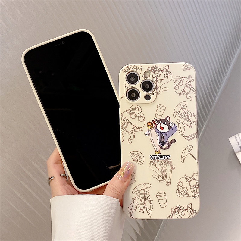 Soft Case Motif Kartun Untuk Iphone 13 12 11 Pro Max Xs Max Xr 7 8 Plus Se2020