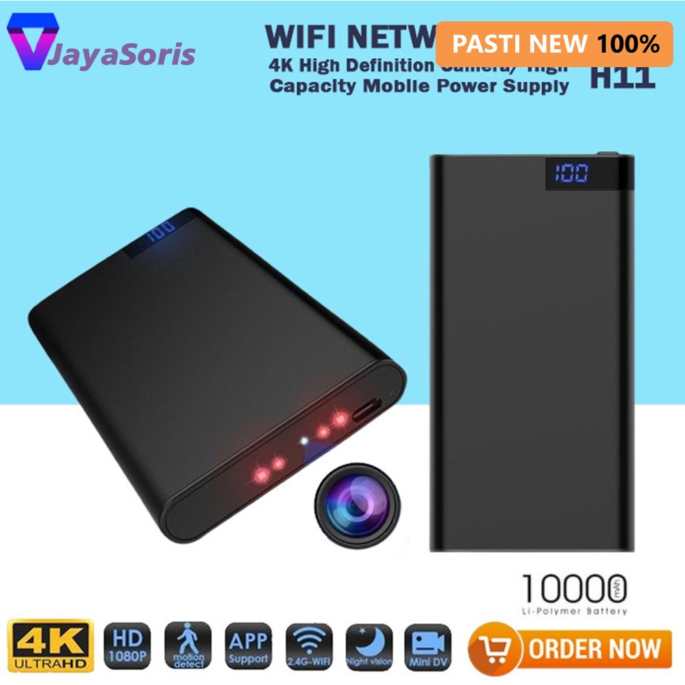 KAMERA PENGINTAI KECIL CCTV MINI TERSEMBUNYI WIFI TANPA KABEL SPY CAM IP HIDDEN CAMERA OUTDOOR JARAK JAUH MATAMATA PENGINTIP BENTUK POWER BANK TERHUBUNG HP FULL HD TERBARU JS146