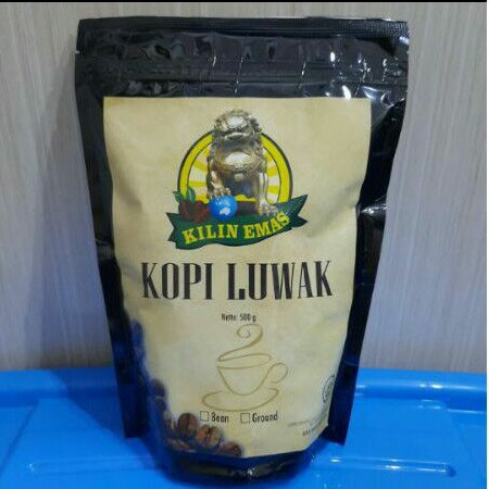 

Kopi Luwak Liar kemasan 500gr merk KILIN EMAS