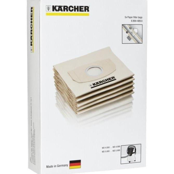 WD 2.250 20 Premium Vacuum Cleaner Dust Bags For Kärcher WD 2.240