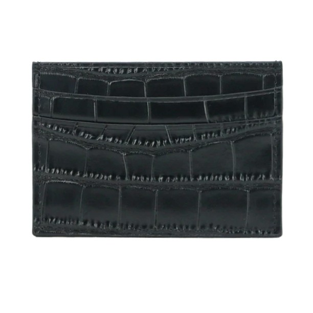 LUXTHER - 4 SLOT CARD HOLDER Classic Crocodile Pattern DOFF Men Women