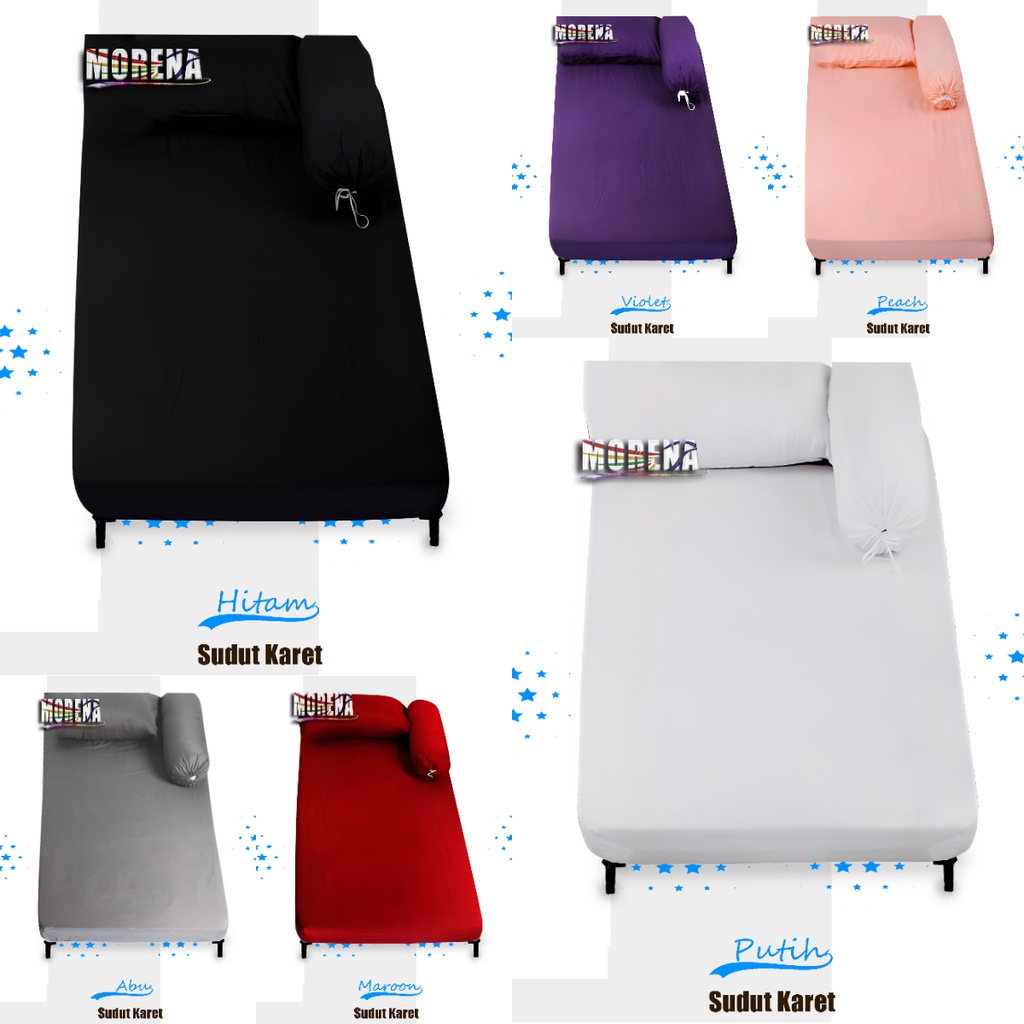 Sprei 120x200 Polos Sprei Putih, Hitam, Pink Seprei Set Pelindung Kasur Springbed