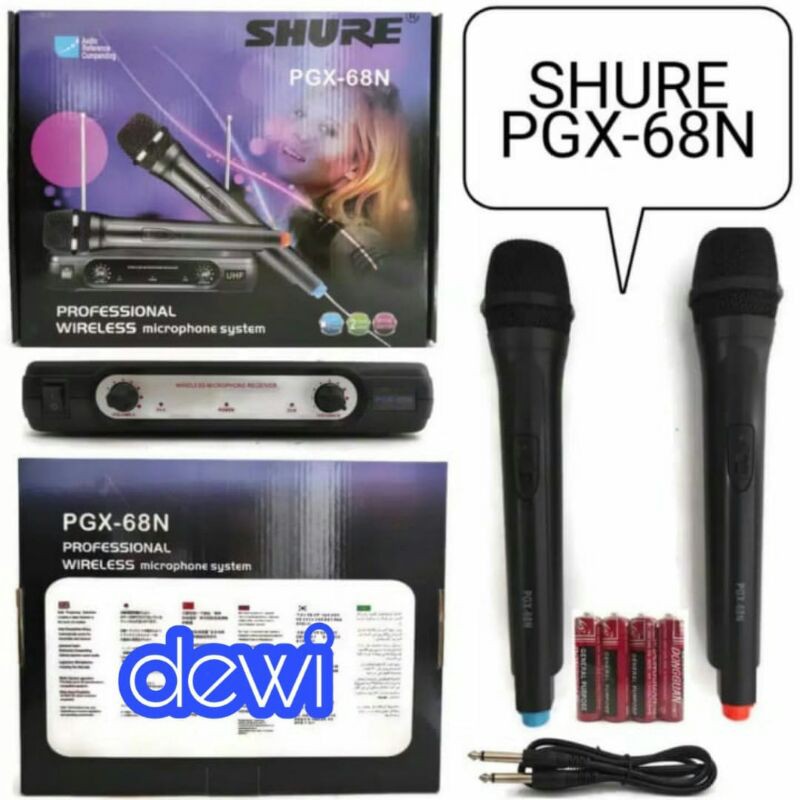 MIC SHURE PGX-68N / MICROPHONE SHURE PGX68N / MIC WIRELESS SHURE PGX 68N / MIC MURAH UHF SHURE PGX68