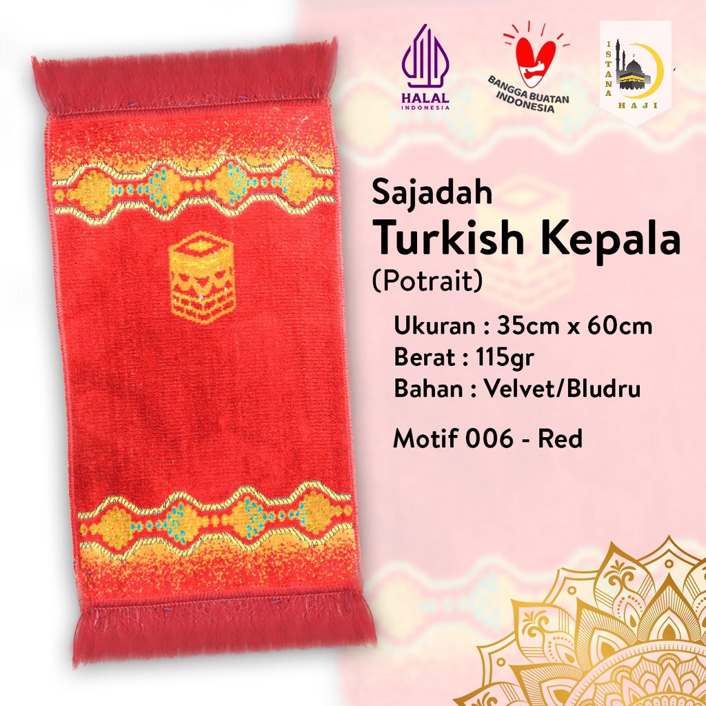 Sajadah Anak Bahan Bludru Sajadah Muka 35x60 cm