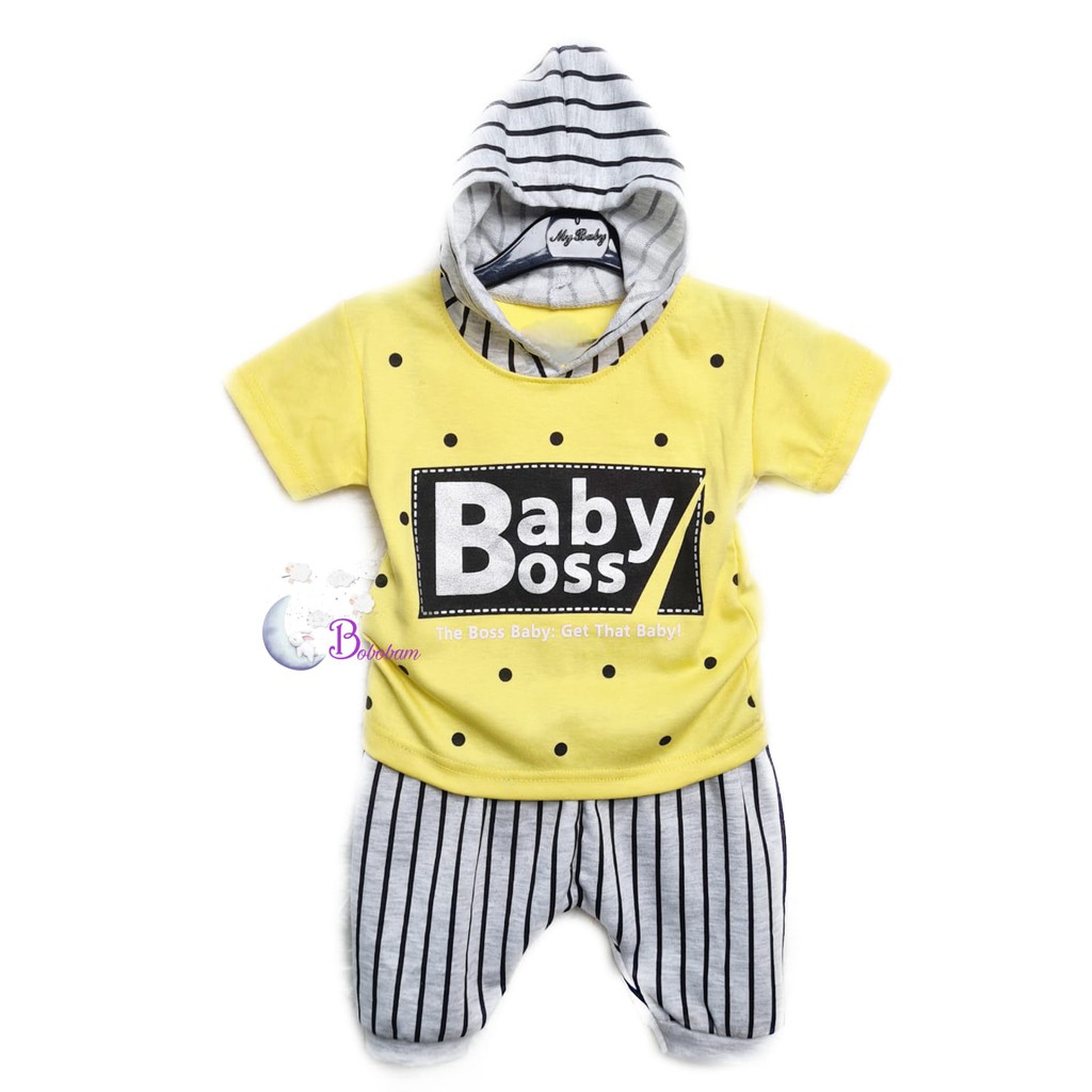 BAJU BAYI BOBOBAM ECER BABY BOSS SETELAN ANAK LAKI-LAKI / SETELAN ANAK HARGA GROSIR