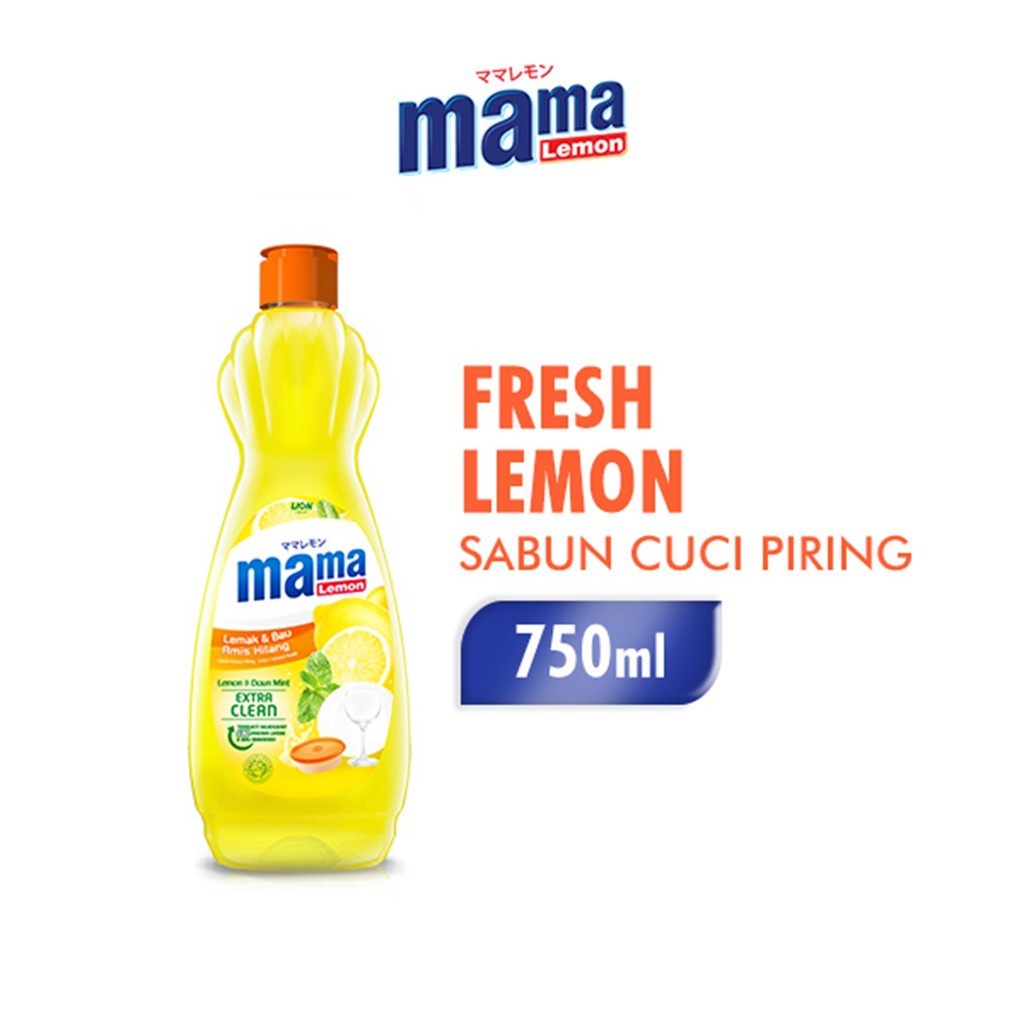 Mama Lemon Sabun Cuci Piring Daun Mint Botol 750 ml