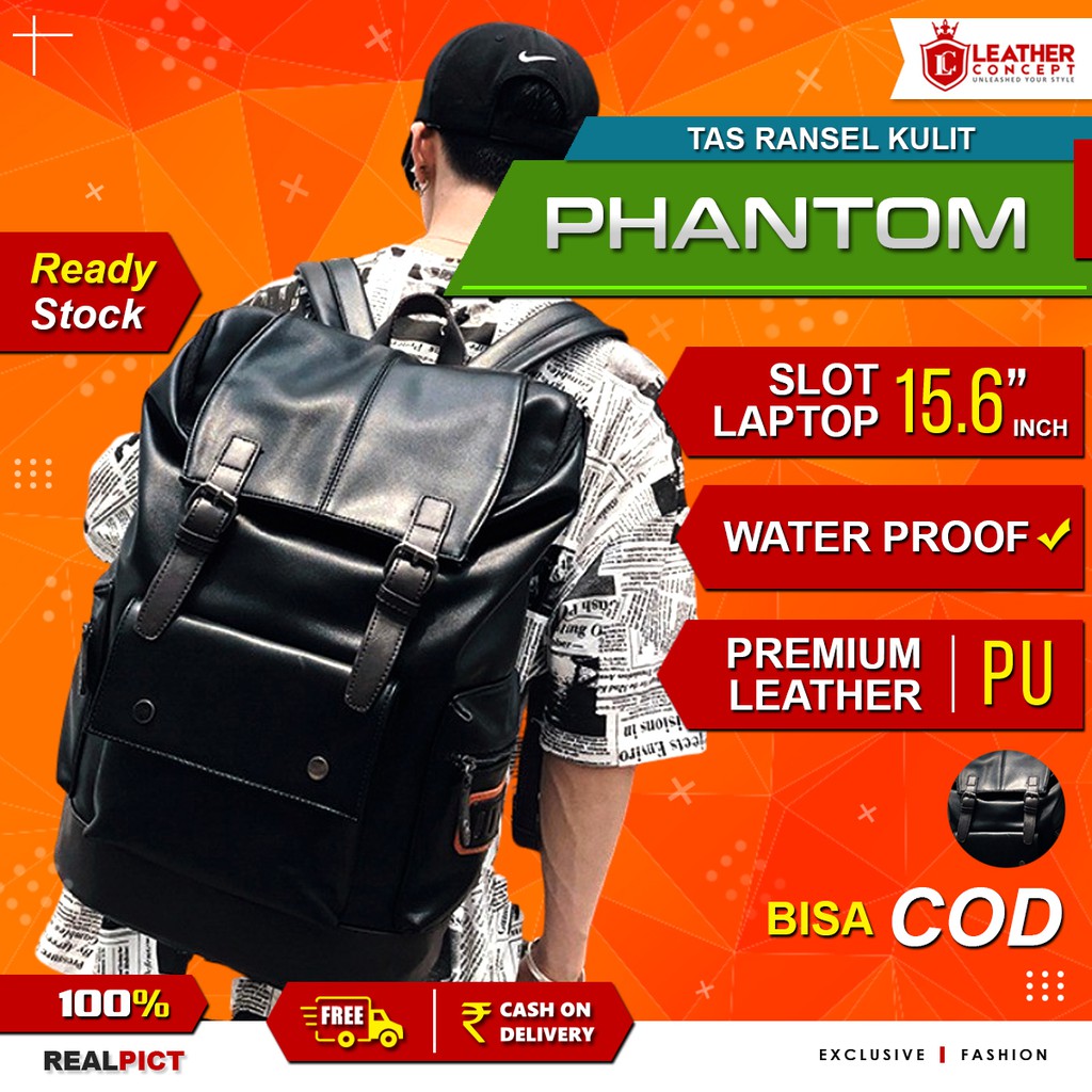 Tas Ransel Kulit Pria (PHANTOM)