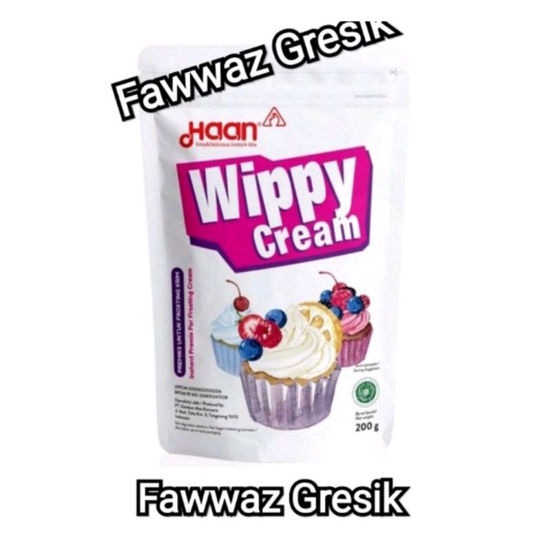 

HAAN Wippy Cream 200 gr Whippy Whipped Whipping whip Cream Bubuk Instant Haan 400gr