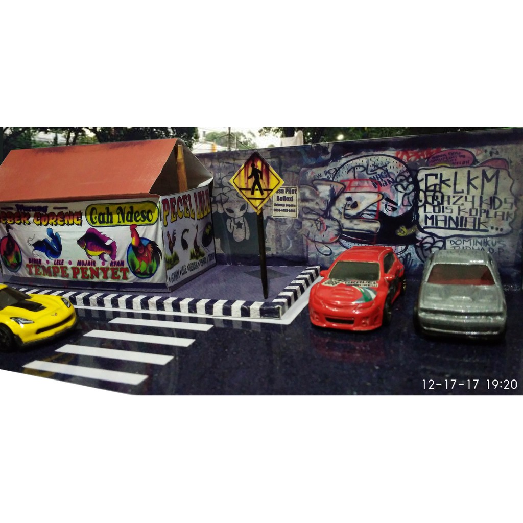 Diorama Diecast Warung Pecel Lele Scale 1/64 | Shopee Indonesia