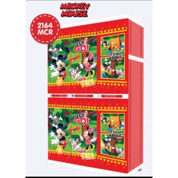 Lemari PLastik NAIBA MEGA MSC Gantungan/Hanger 2164 MCR Mickey Mouse Super Jumbo