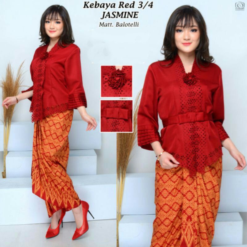 Kebaya Encim Modern Katun Laser Cut katun/baju atasan kebaya-MARON