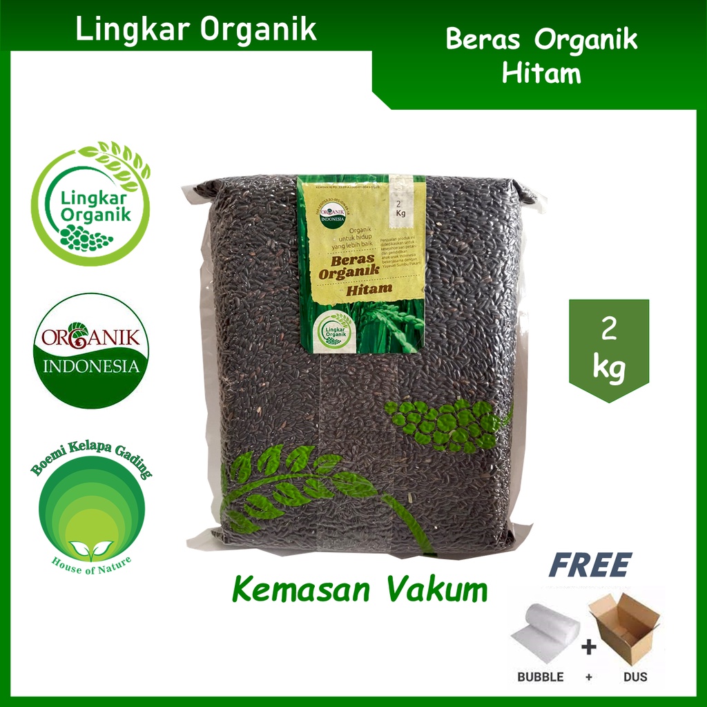 

Lingkar Organik Beras Hitam Organik NON GMO 2 kg Kemasan Vakum