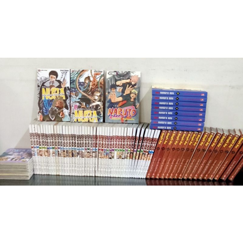komik pesanan nura 21,23,naruto 71, kungfu boy buku biru 1 set , kungfu boy coklat 1 set, one peace 