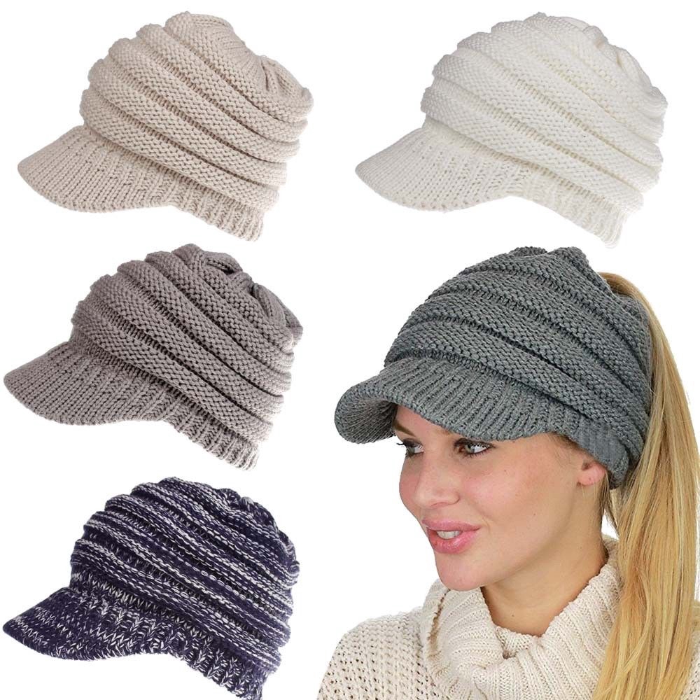 Topi Kupluk Wanita Bahan Rajut Elastis Hangat untuk Musim Topi Kupluk Wanita Bahan Rajut Elastis Hangat untuk Musim