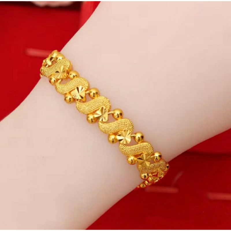 Gelang import hongkong/ gelang perhiasan lapis mas 24karat