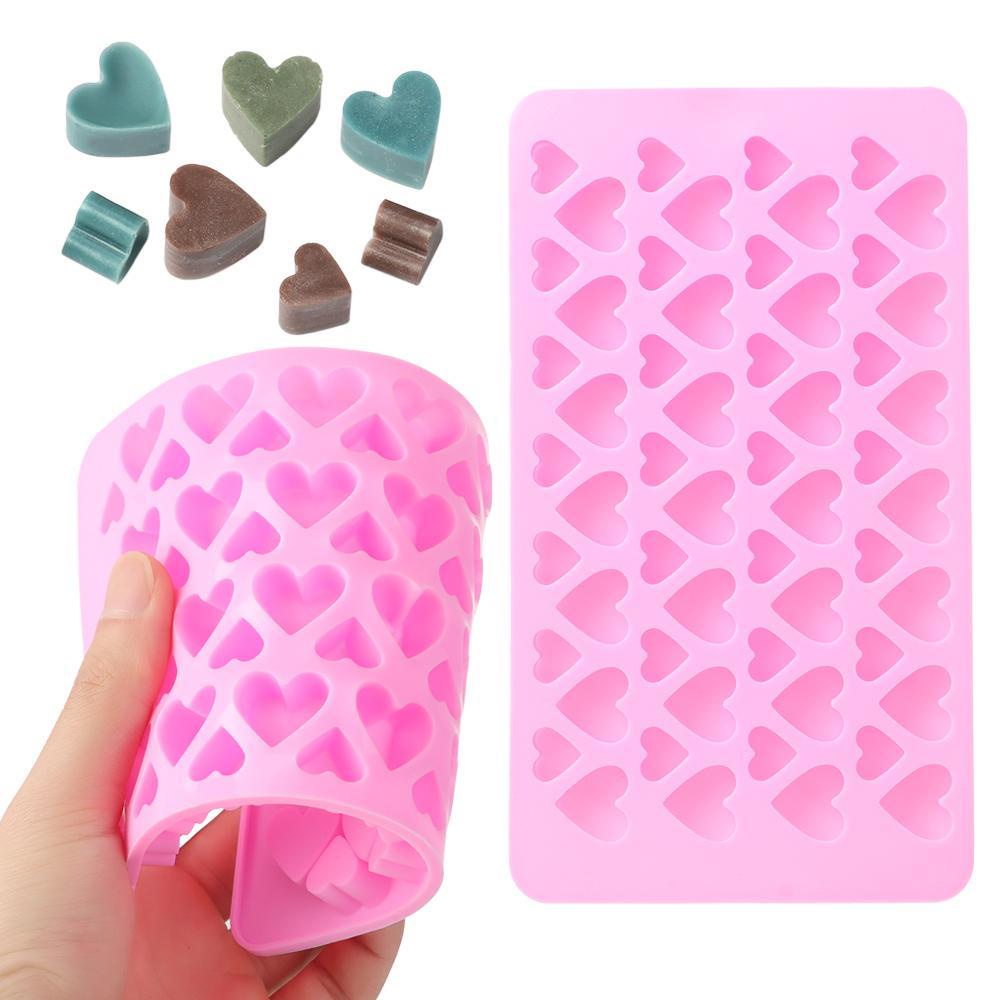 Solighter Cetakan Silikon 3D DIY Es Batu Permen Valentine Coklat Mini Heart Mould