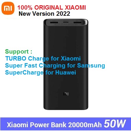 XIAOMI Powerbank 20000mAh 50W Turbo Charge Super Fast Charging Original