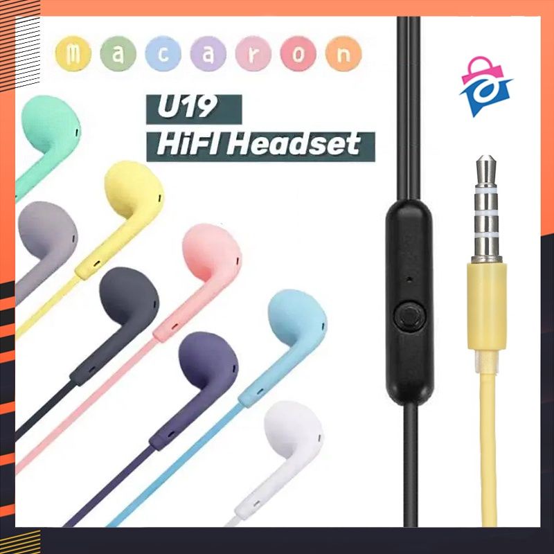 Handsfree U19 Macaron / Earphone Macaroon Matte Colow Hifi Extra Bass