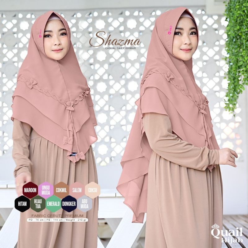 SHAZMA ORIGINAL QUAIL HIJAB | KHIMAR QUAIL | KHIMAR CERUTY | KHIMAR JUMBO