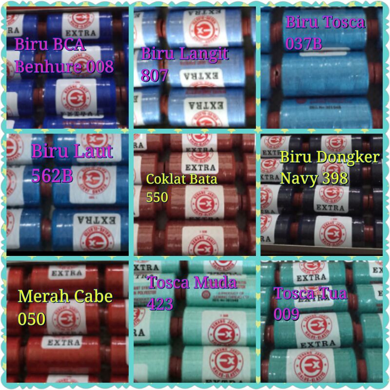 Bisa COD katalog 3 BENANG JAHIT EXTRA 500 yards