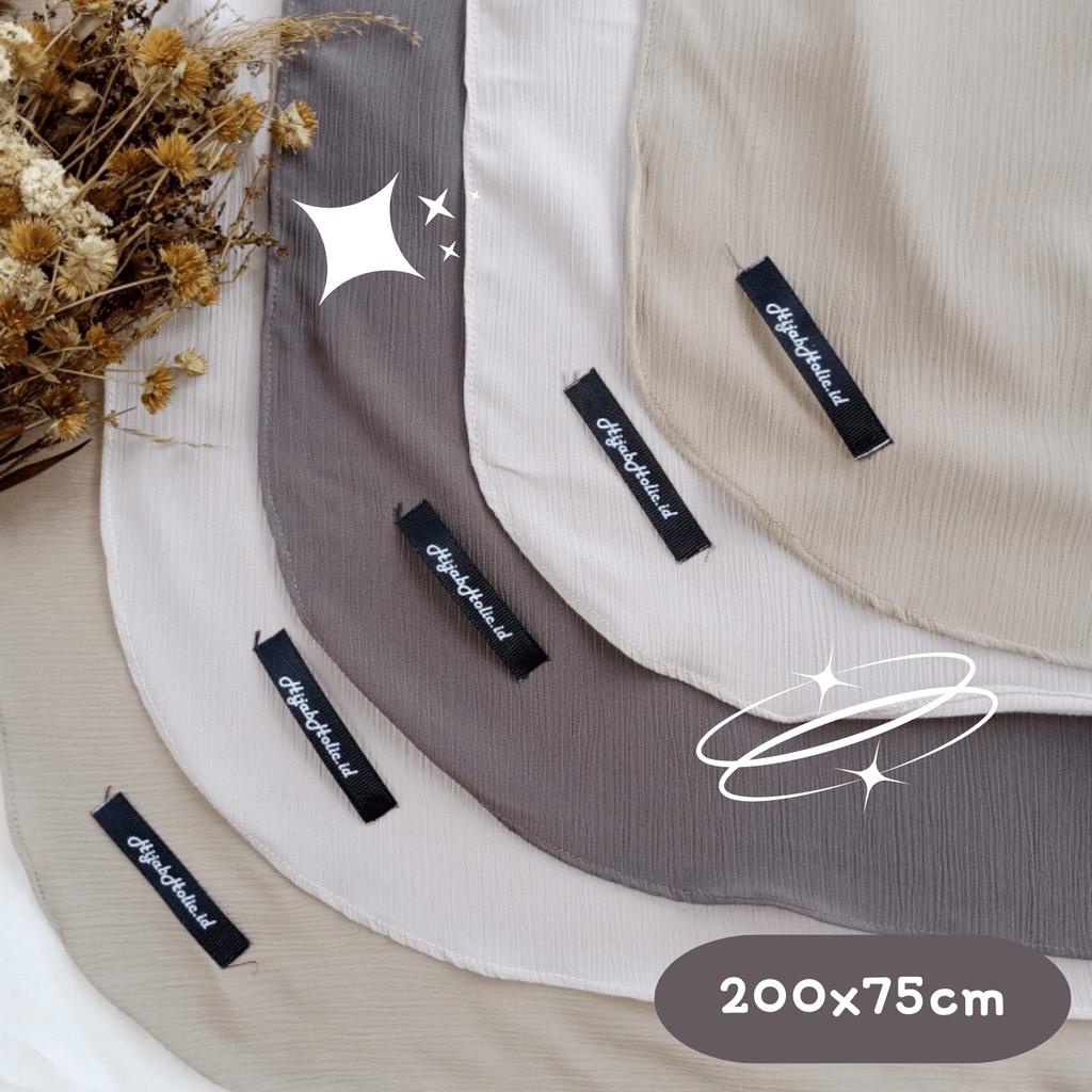 Ayudia curved shawl | Promo  hijab pashmina Curve Malay crinkle lux flowy 200x75cm premium asli 100%