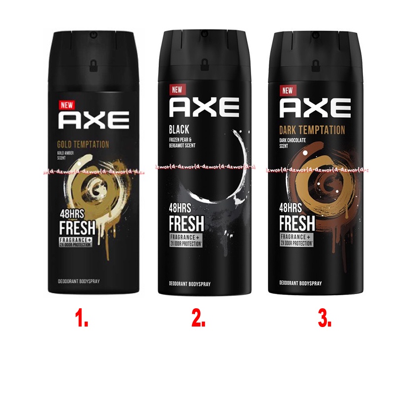 Axe Spray Gold Black Dark Temptation Deodorant 135ml Bodyspray Pria Axe Kuning Hitam Darks Axe Gold Axegold Body Spray Deodorant Cowok