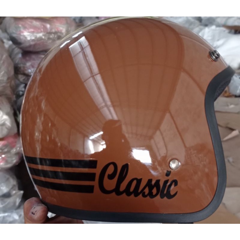 HELM SNI TERLARIS bogo classic kaca datar PACKING BOX