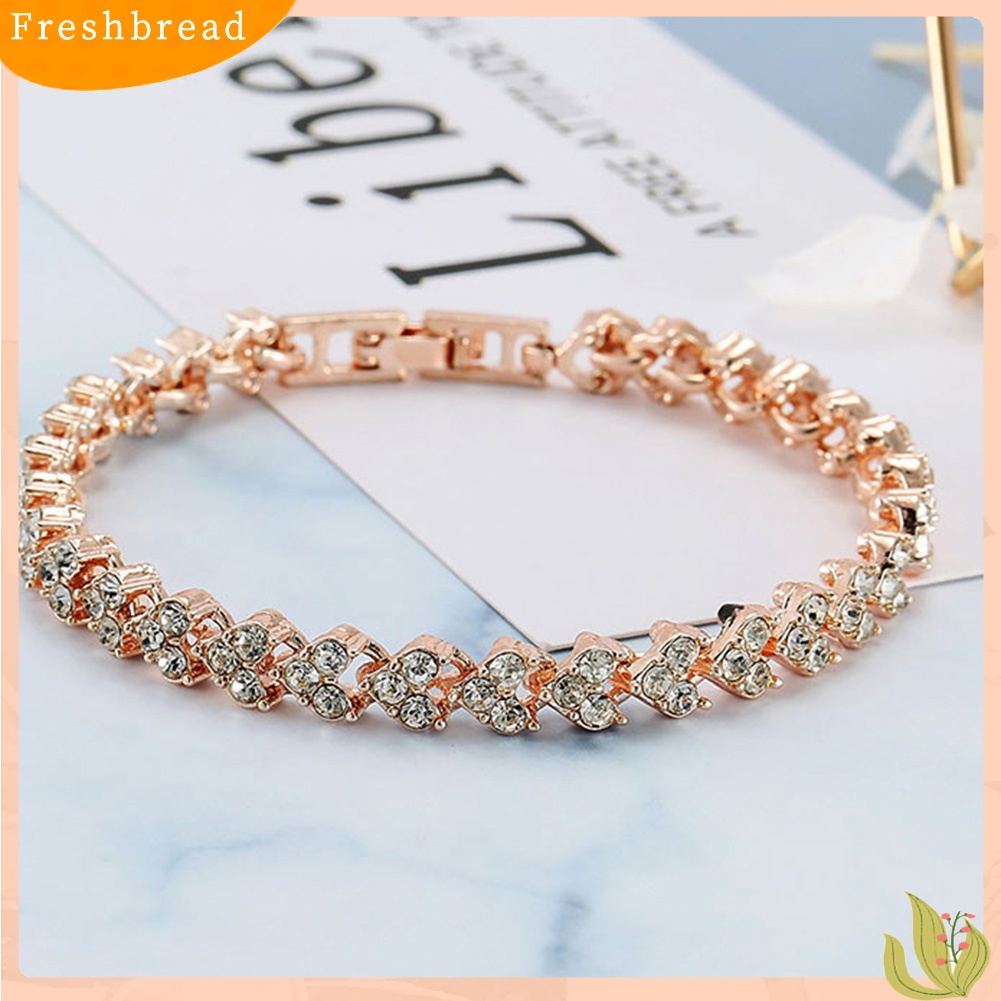 [TERLARIS]Shiny Rhinestone Inlaid Women Bracelet Adjustable Bangle for Party Anniversary