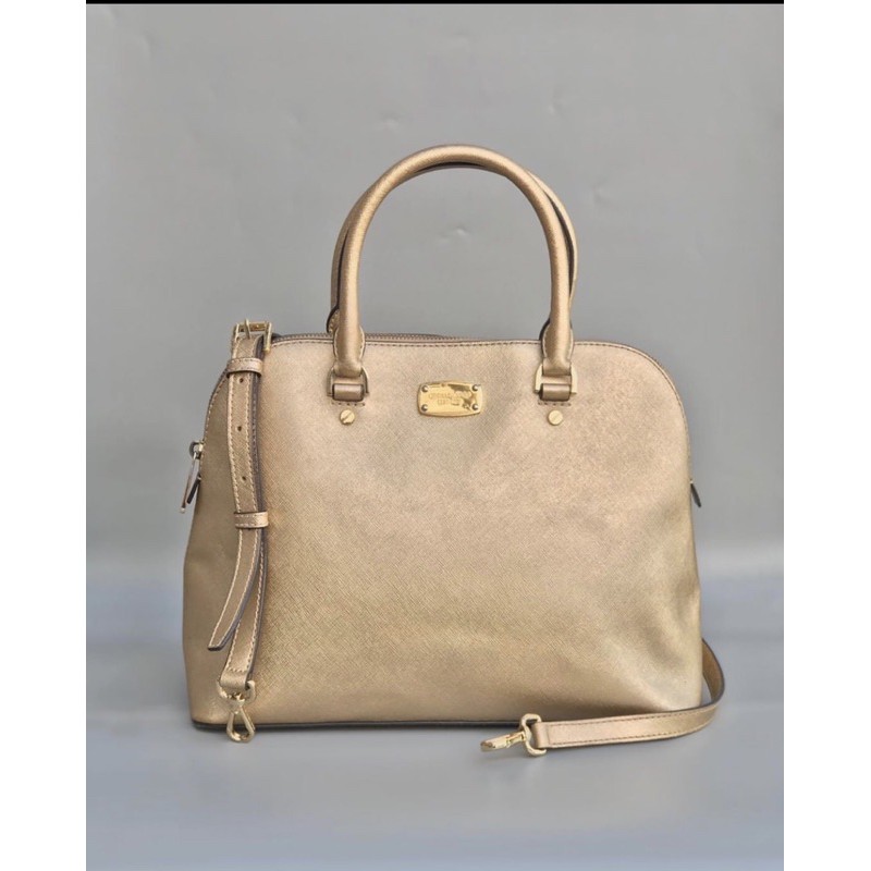 Michael Kors Dome Satchel Gold