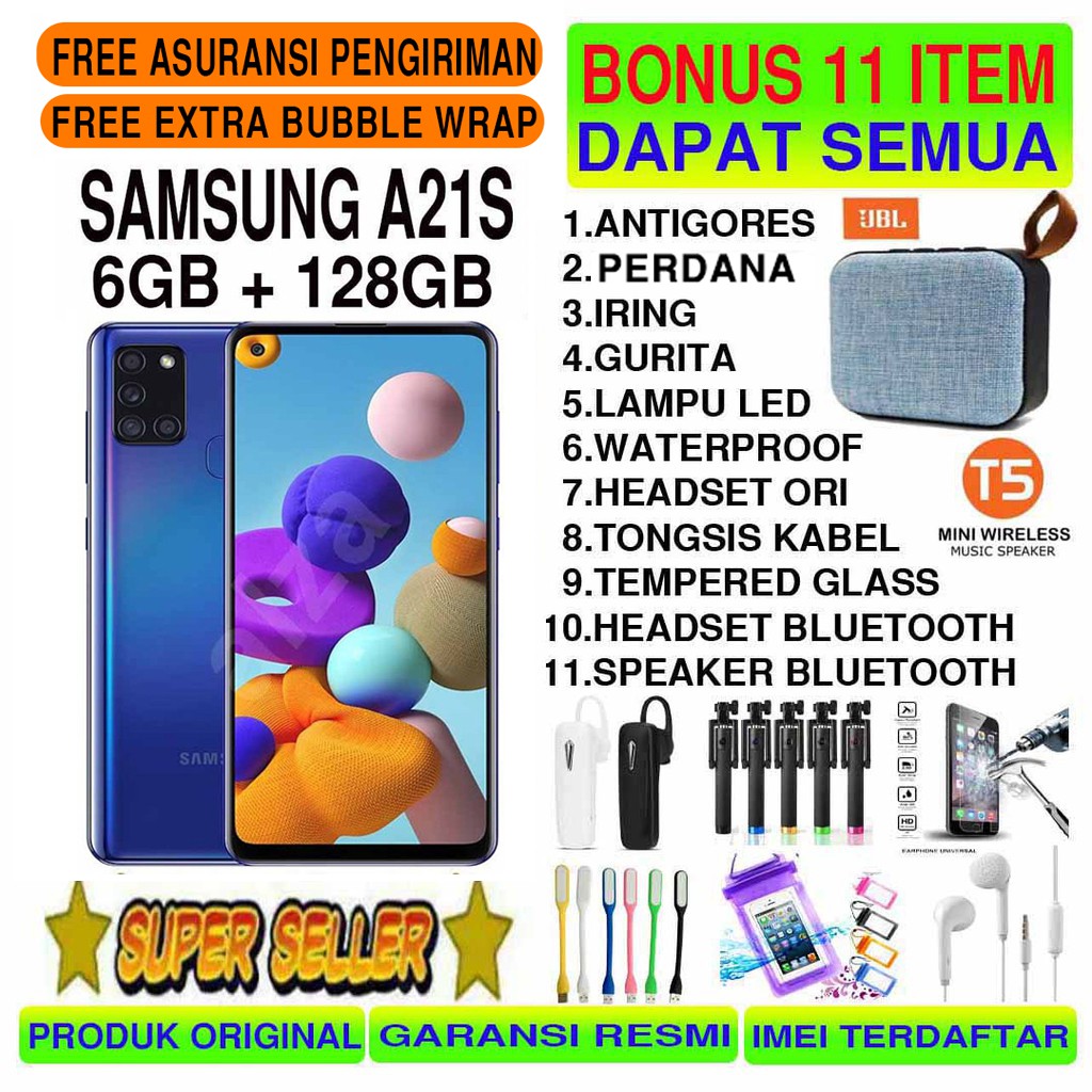 SAMSUNG GALAXY A21S A21 S A 21S 6/128 6/64 3/32 GARANSI