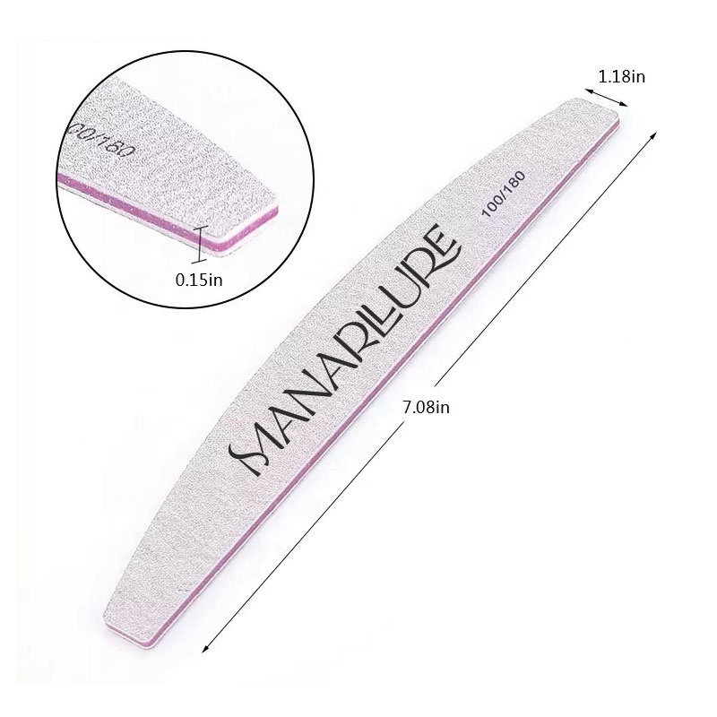 Manarllure Premium two side Kikir Kuku Mini Dua Sisi untuk Manicure nail File