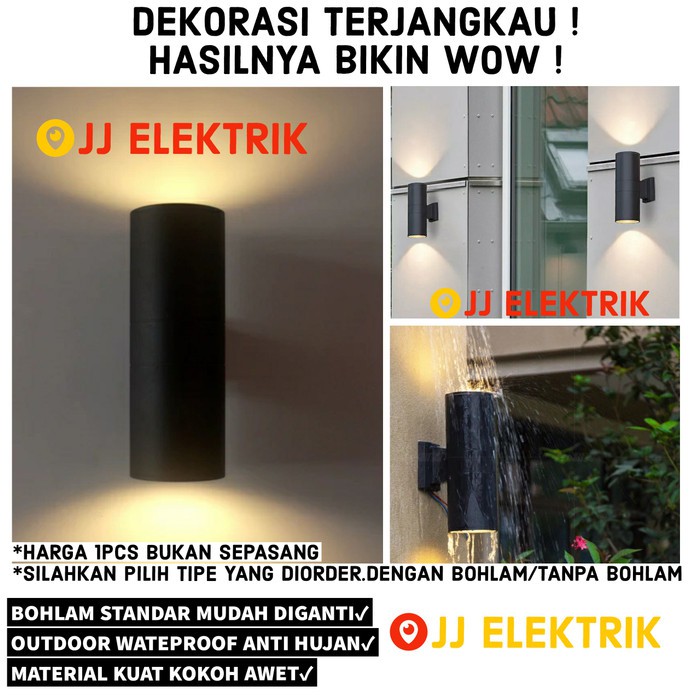 Lampu Dinding Minimalis Tabung / Lampu Pilar / Lampu Teras