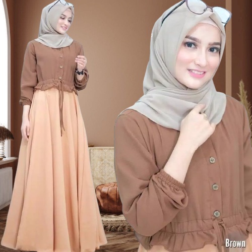 BELLEZA DRESS - Baju long dress modern - dress muslim modis - dress wanita muslimah 01/ ori shofiya