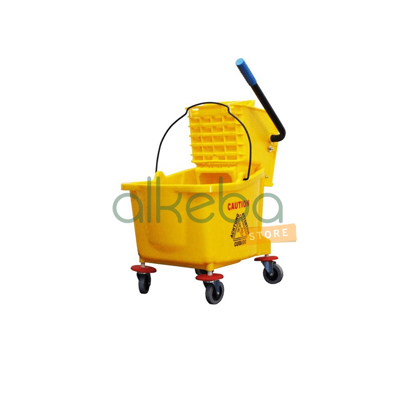 Single Bucket mop 32 L wringer trolley murah