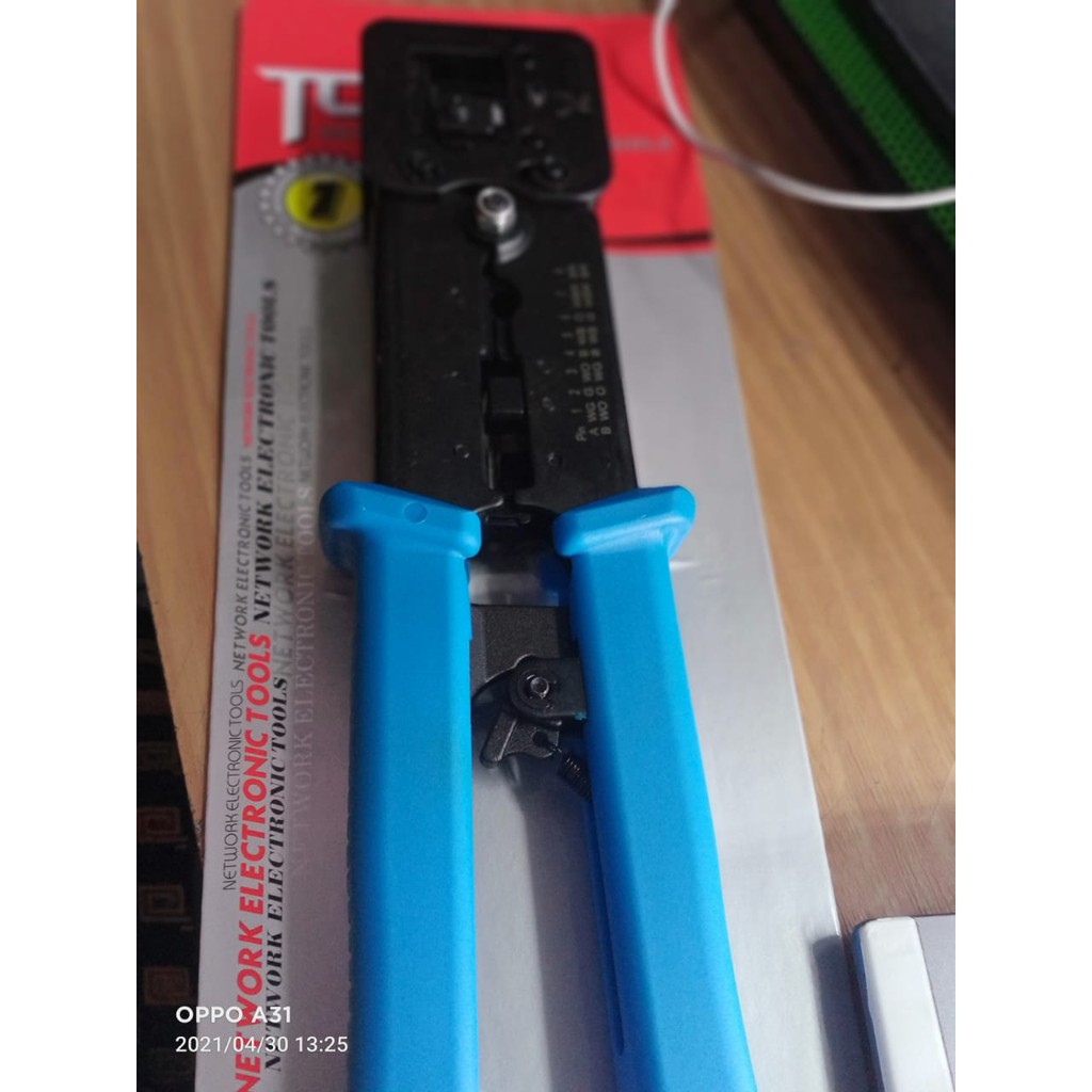 Tang Crimping RJ 45 cat 5 &amp; cat 6(anti gagal) Tang Inovasi terbaru untuk Conektor RJ 45 anti gagal