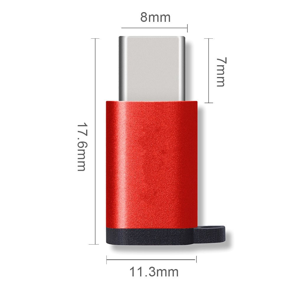 Adaptor Konverter Micro USB to Type C USB 3.1 Bahan Aluminium Sambungan Konektor Micro USB Female Ke Tipe C Male