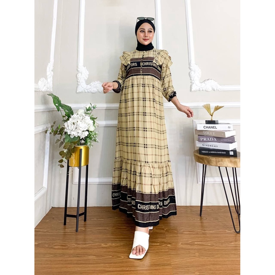 Gamis Maxi Modern/ Rayon Armor Lembut Adem Halus/Gamis Fashion Wanita