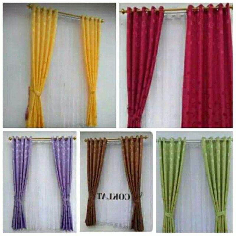 Gorden MinimaliS korden  Hordeng Jendela Kamar Tidur, Motip Polkadot  Terlaris Termurah