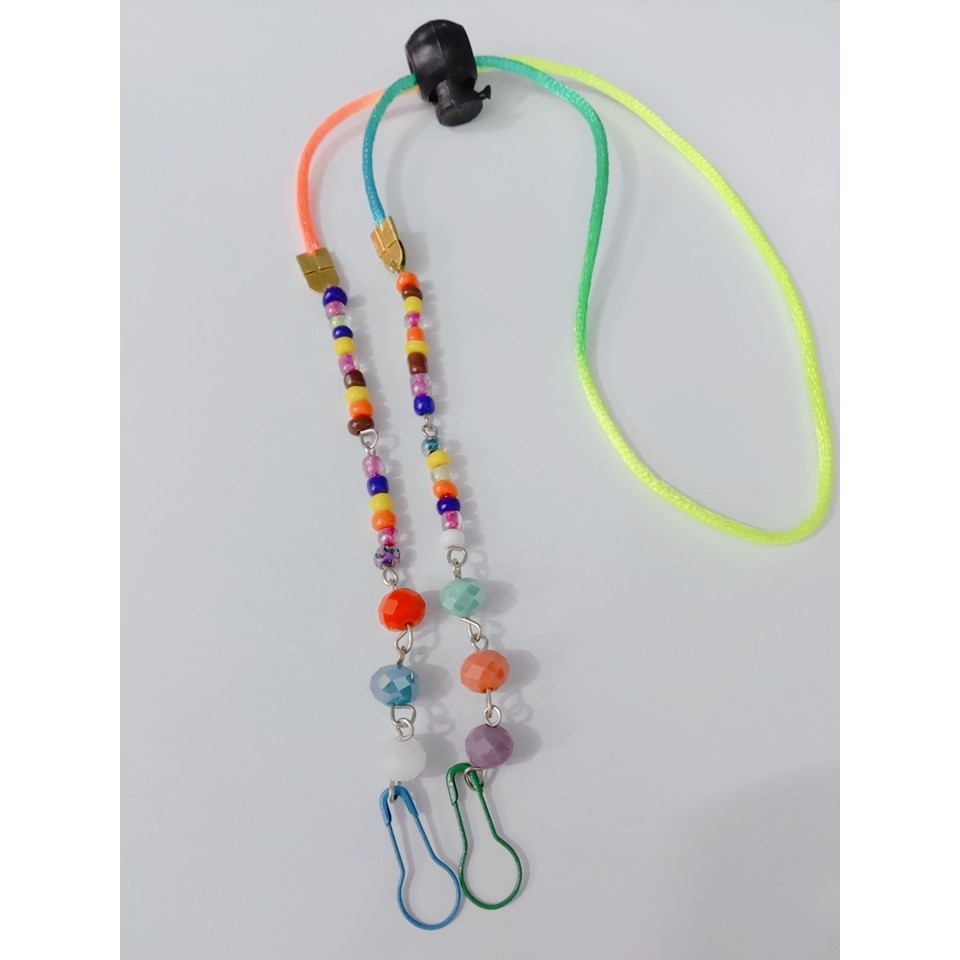 STRAP MASK / KALUNG MASKER BAHAN PAYET RAINBOW Gantungan Tali Kalung Lanyard Strap Masker Payet