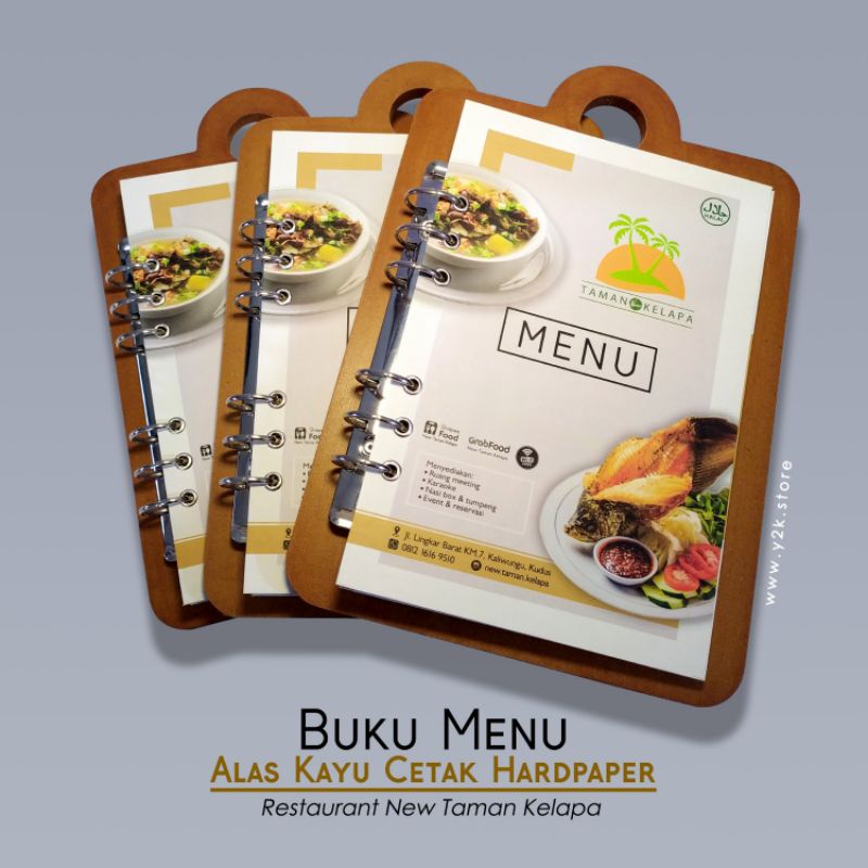 Jual Buku menu kayu unik untuk cafe & kedai Indonesia