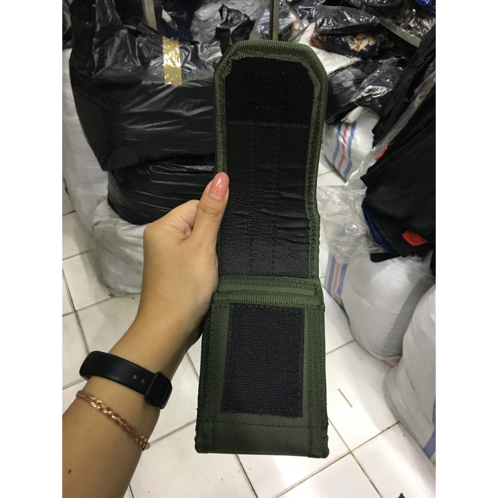 Sarung HP Kanvas Double Tumpuk - Tempat HP Casing HP Army Double