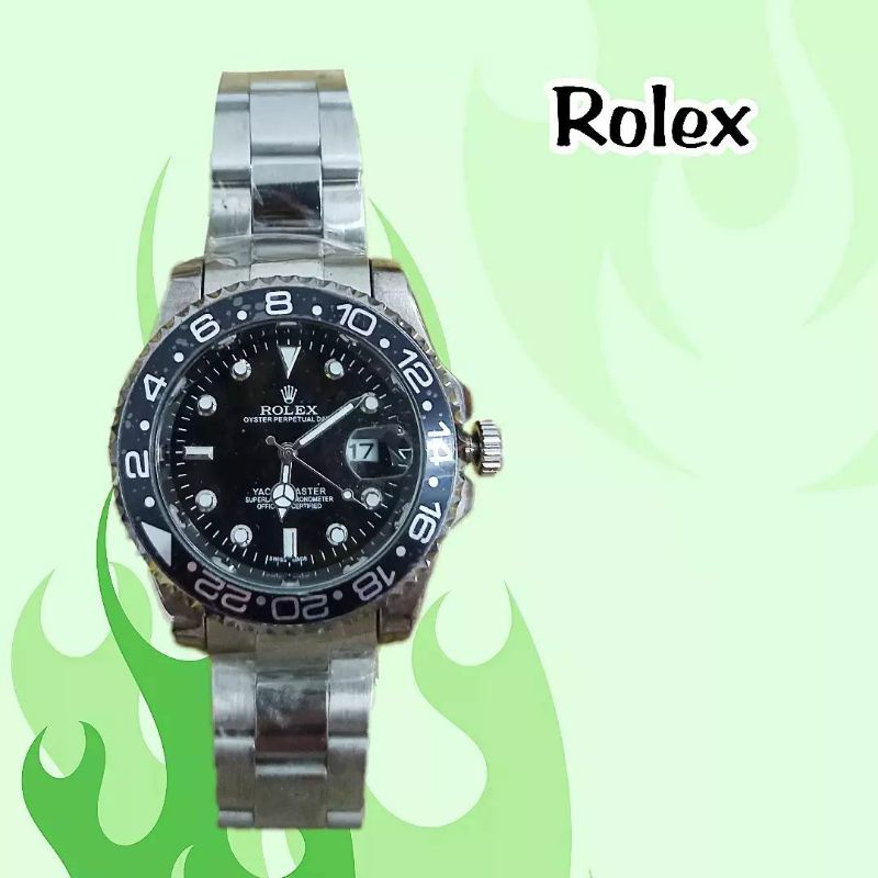 Jam Rolex Submariner rantai stainless Premium + free 1 buah USB light