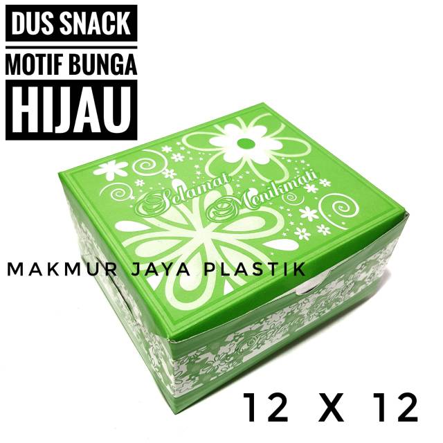 

[ FANCY 12 X 12 ] KOTAK DUS SNACK MOTIF BUNGA12 X 12