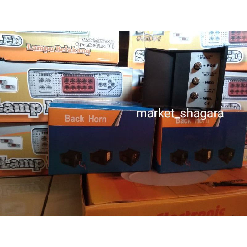 alarm mundur / back horn / alarm 3 suara / alarm pick up