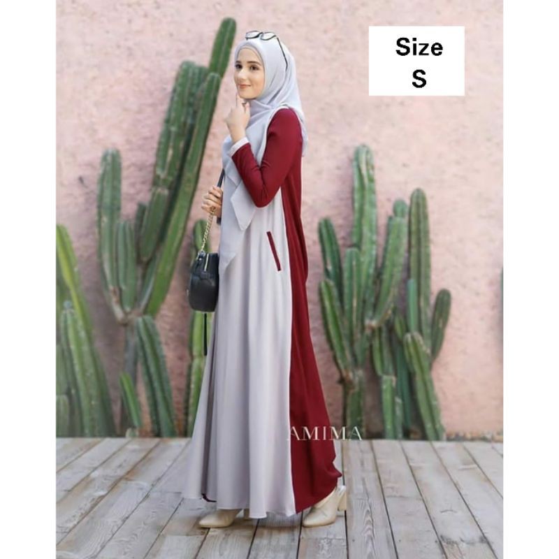 Dress Zahwa -Hanya Dress- Gamis Pesta Syari Cantik Lady Zara by Amima
