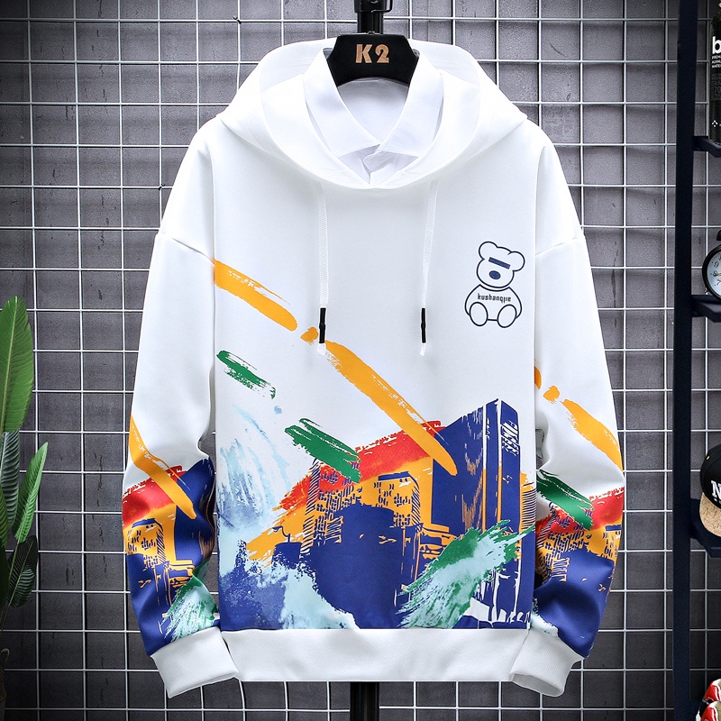 Hoodie Pria Sweater Kaos Hoodies Lengan Panjang Bahan Polyester W2126