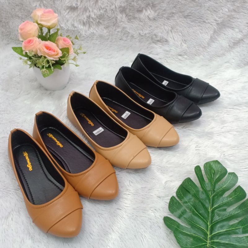 SEPATU FLAT SHOES WANITA SOL KARET H20 37/44