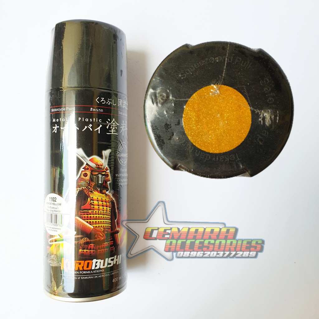 

Pilox Samurai Paint Honda Yellow 1102 (Kuning Metalik) 400 ml - Cat Semprot