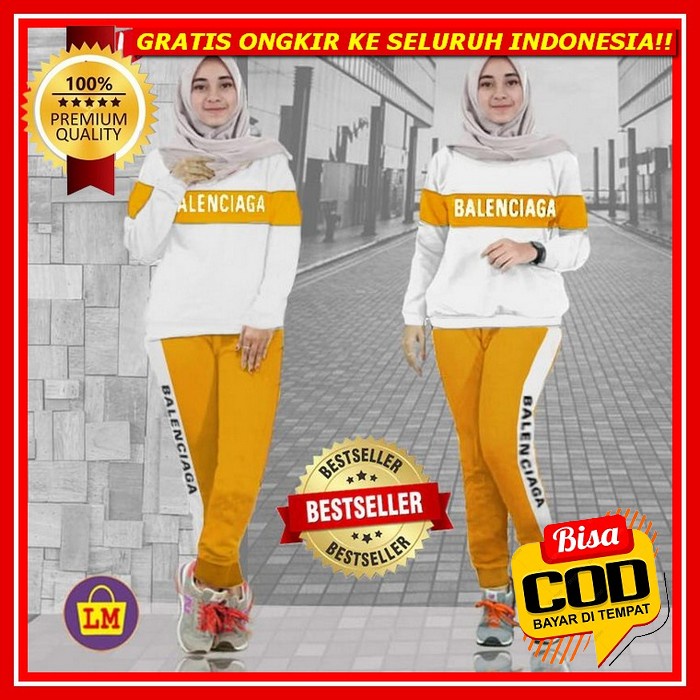 Promo Baju Olahraga 1 Set Wanita Pria Training Seragam / Kaos Olahraga Setelan Senam Wanita Muslimah