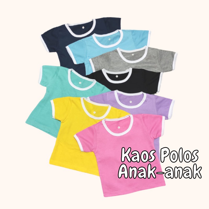 LIGIMI KIDS Kaos T-Shirt Polos Anak anak Part#2 (7-12Thn)